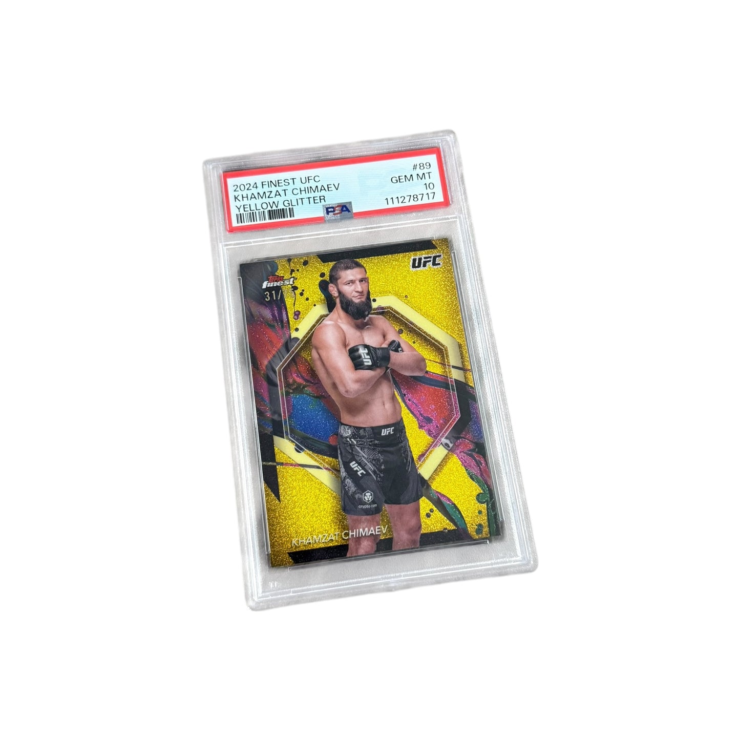 PSA 10 - Khamzat Chimaev (Yellow Glitter) /75