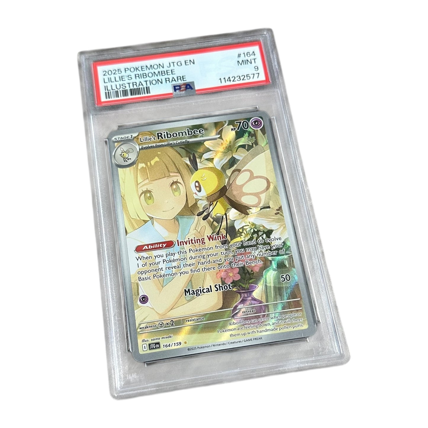 PSA 9 - Lillie's Ribombee (164/159)