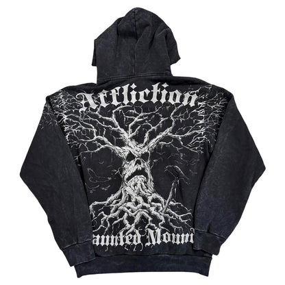 Haunted Mound Harold Zip Hoodie - Black Wash
