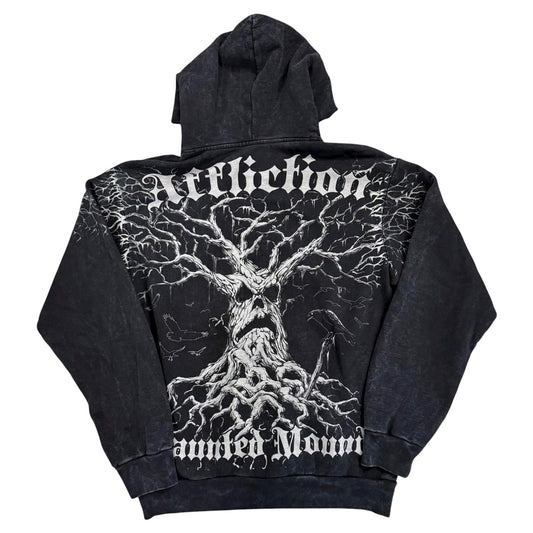 Haunted Mound Harold Zip Hoodie - Black Wash