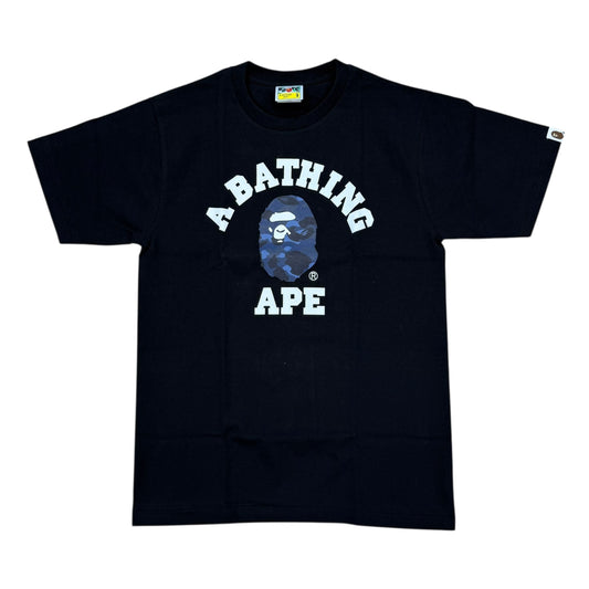 Blue Camo Logo Tee - Black