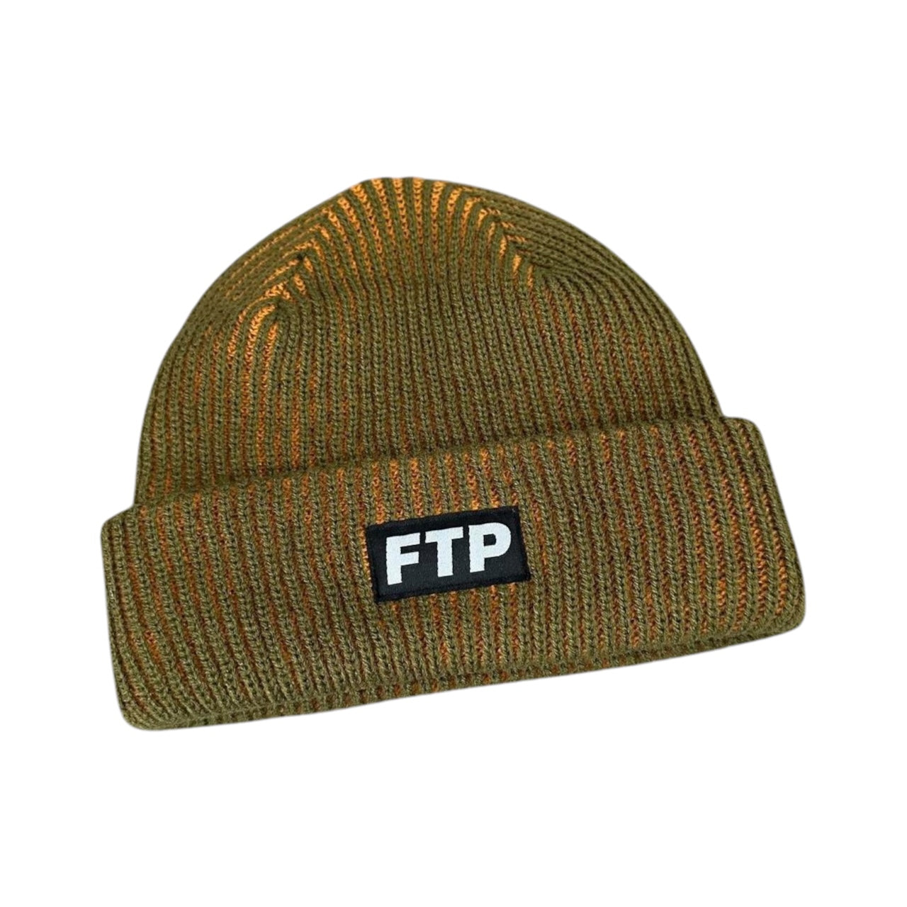 2-Tone Beanie - Olive/Orange