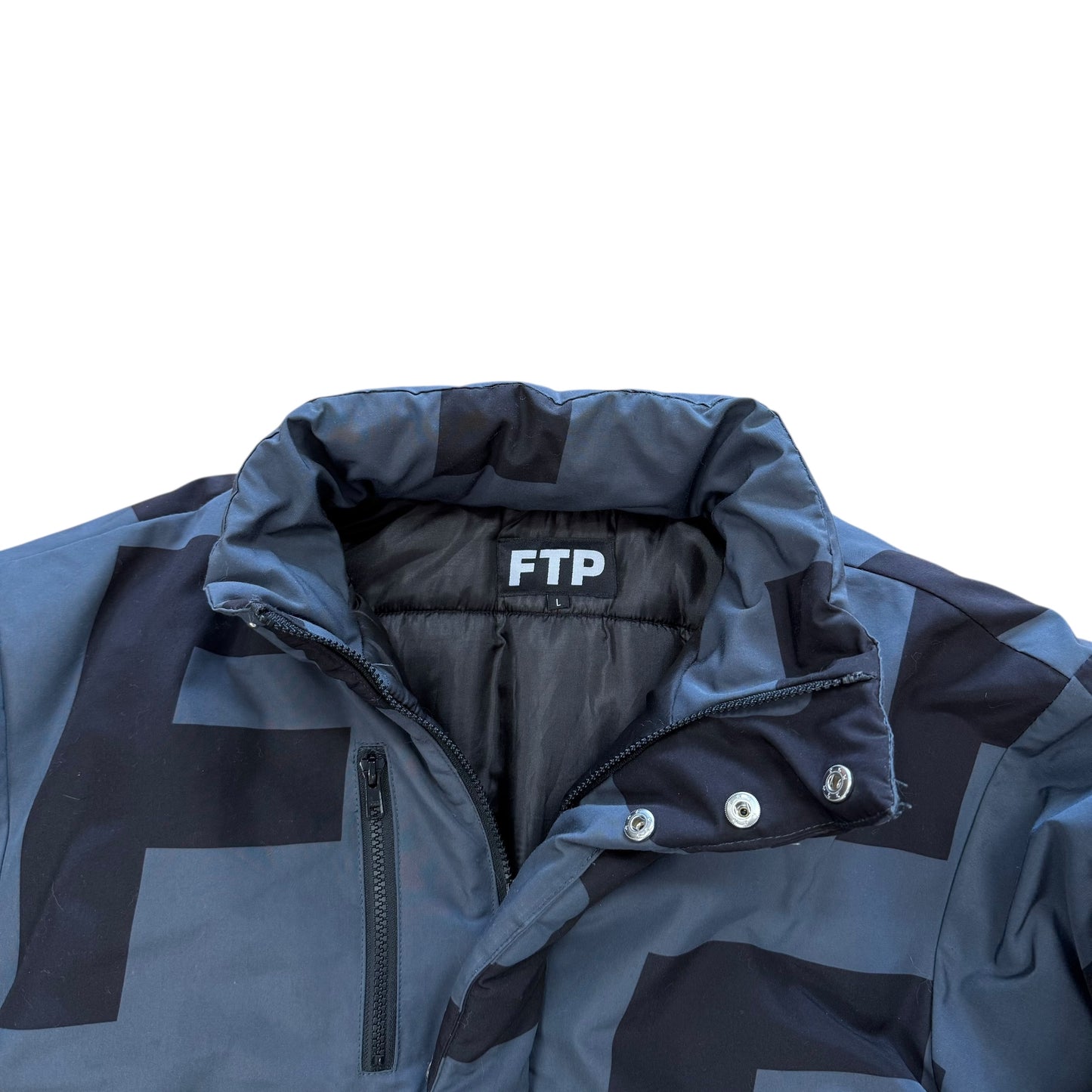 Jumbo Puffer Jacket - Gray/Black