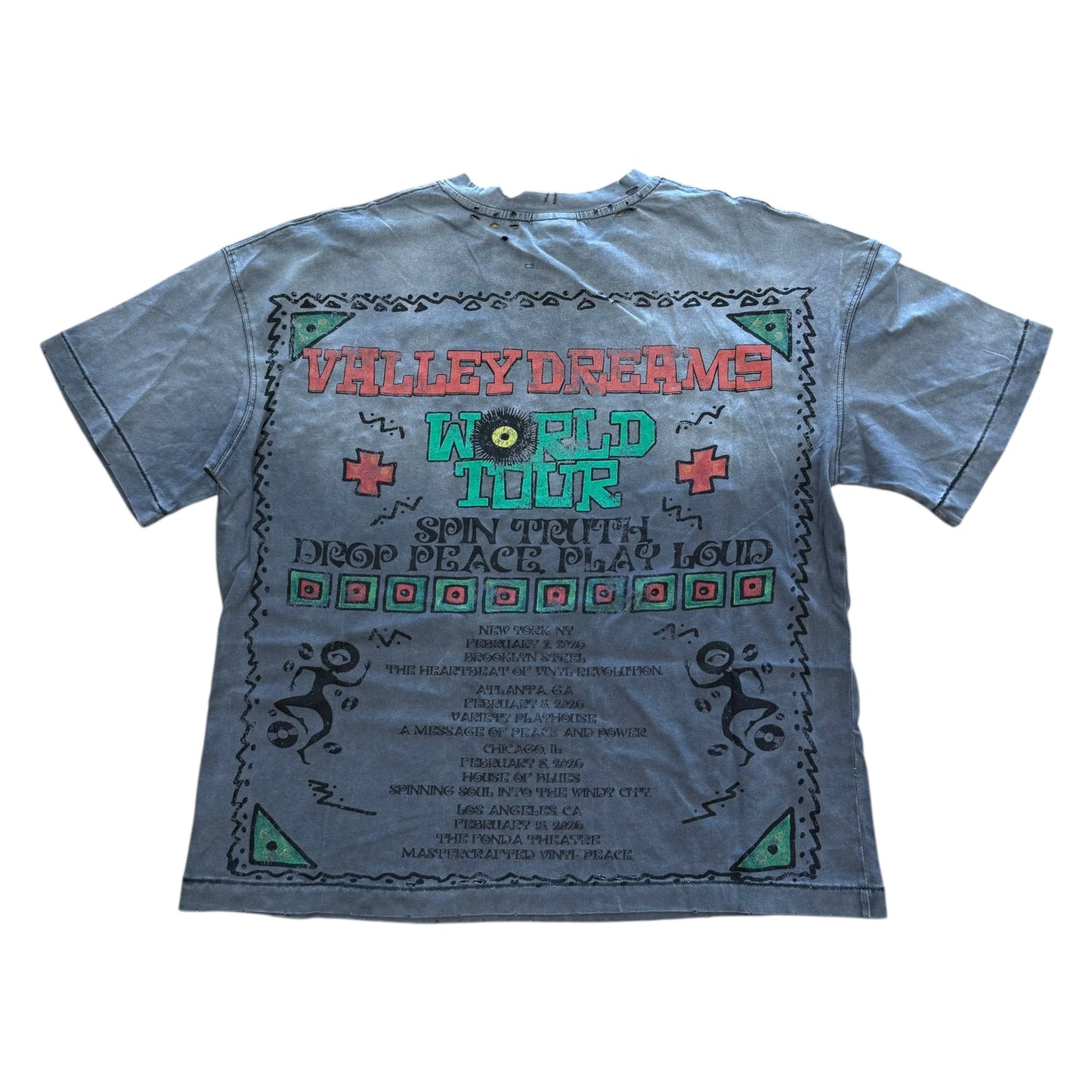Faded Chaos Bling Tee - Grey