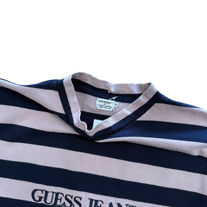 Guess Stripe Tee - Pink/Navy