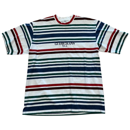 Guess Stripe Tee - Navy/Green/Red