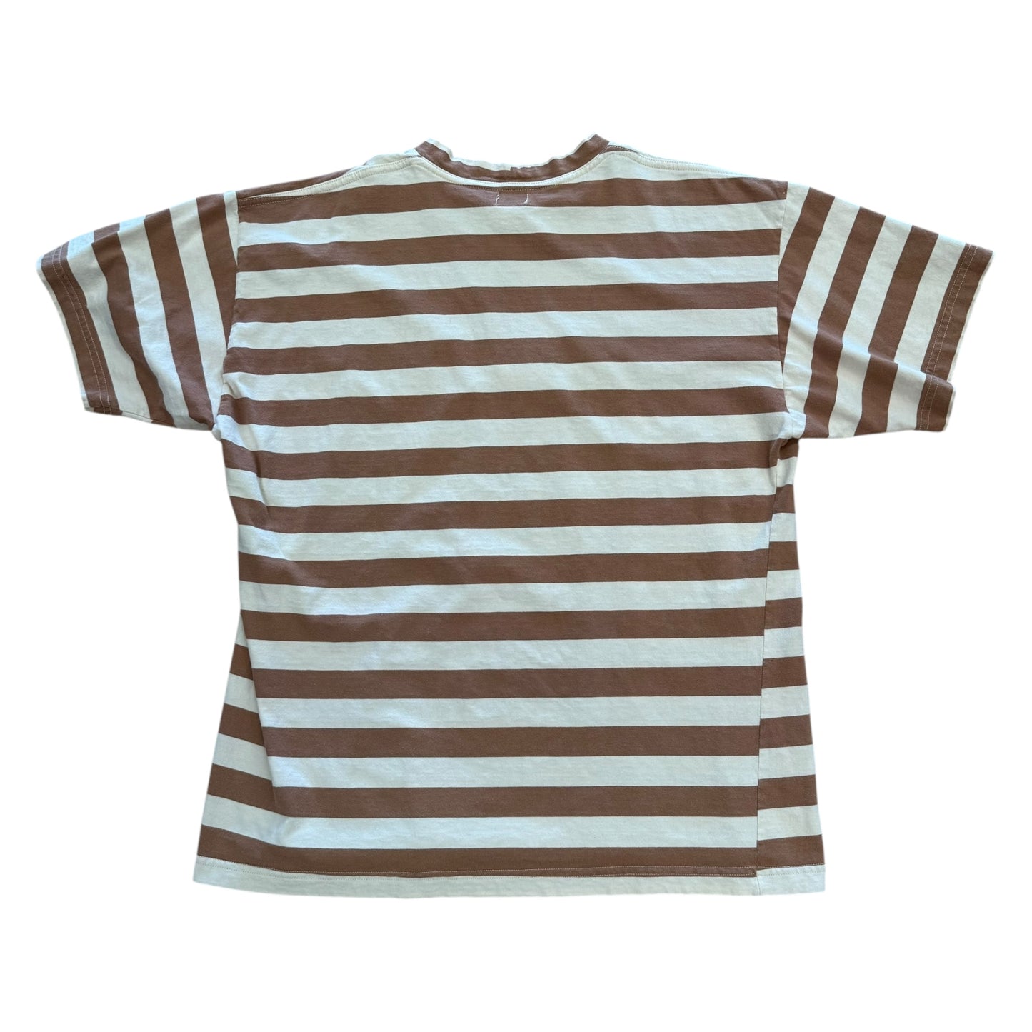 Guess Stripe Tee - Tan/Cream
