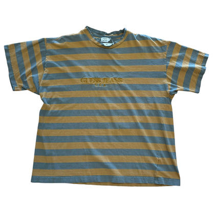 Guess Stripe Tee - Brown/Olive