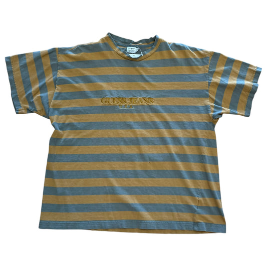 Guess Stripe Tee - Brown/Olive