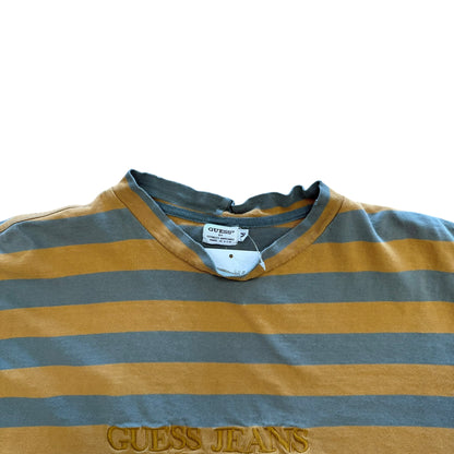Guess Stripe Tee - Brown/Olive