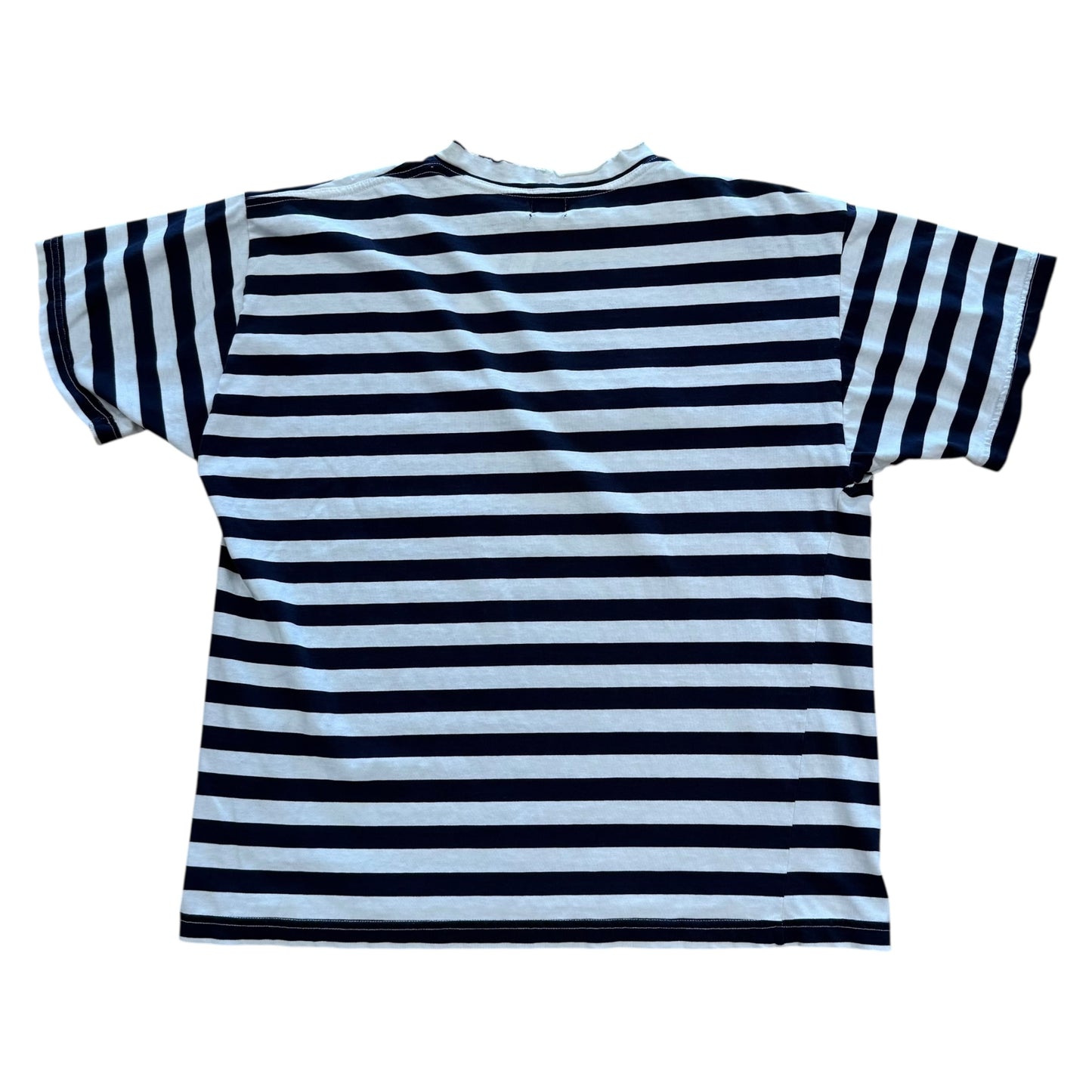 Guess Stripe Tee - White/Navy