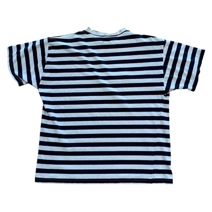 Guess Stripe Tee - White/Navy