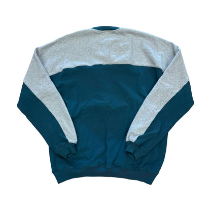 2-Tone Crewneck - Teal/Grey