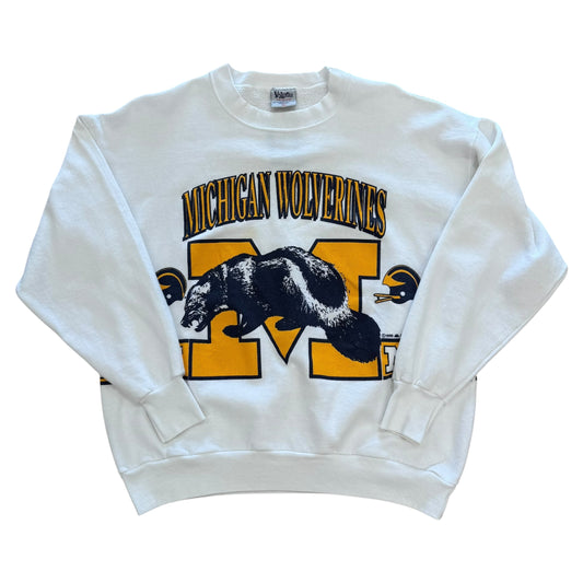 Michigan Wolverines Crewneck - White