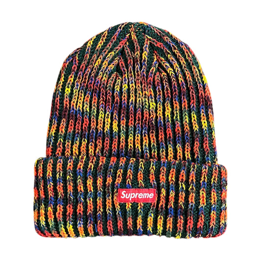 Rainbow Loose Gauge Beanie - Olive