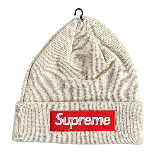 New Era Box Logo Beanie (FW24) - Cream