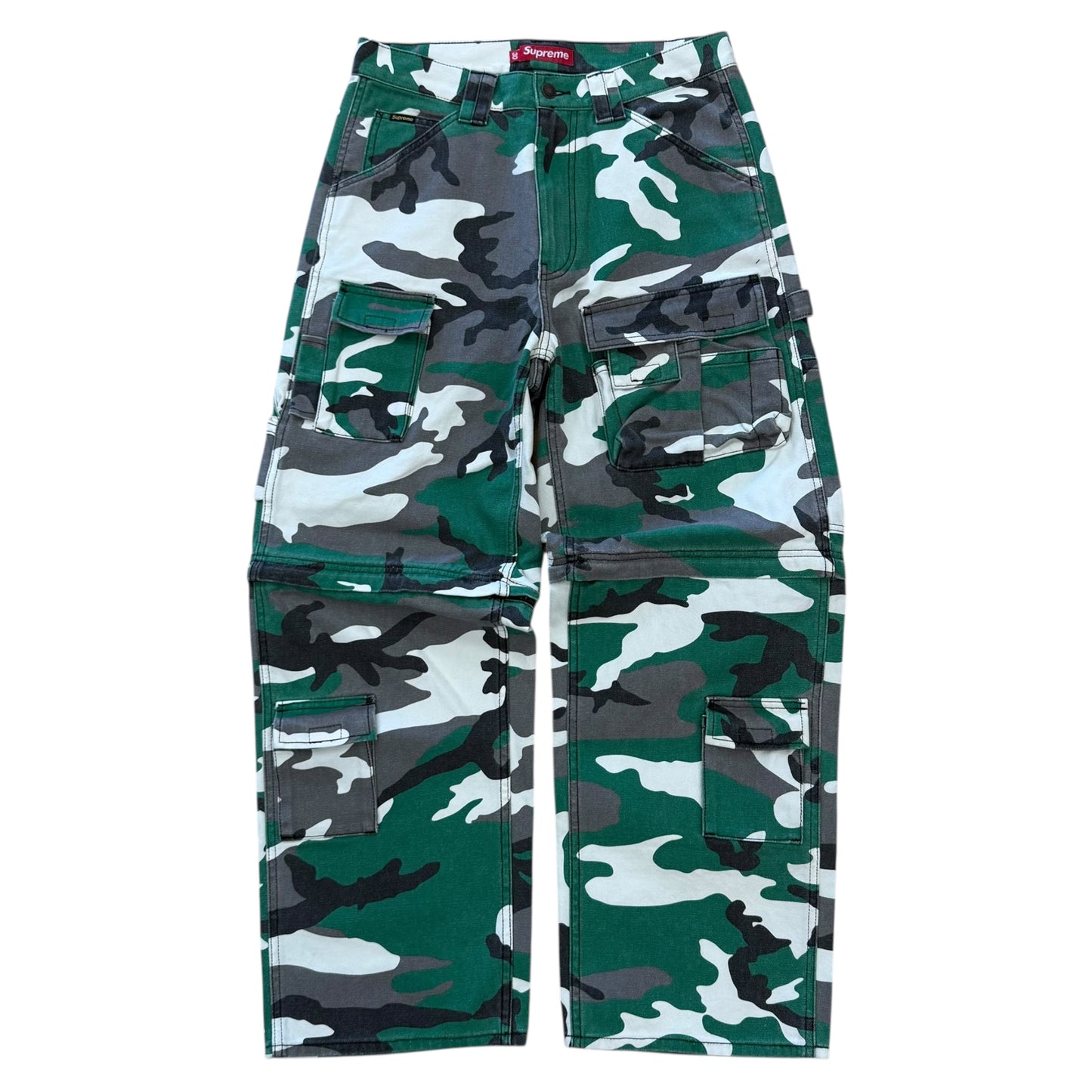 Zip-Off Utility Pants - Green Camo
