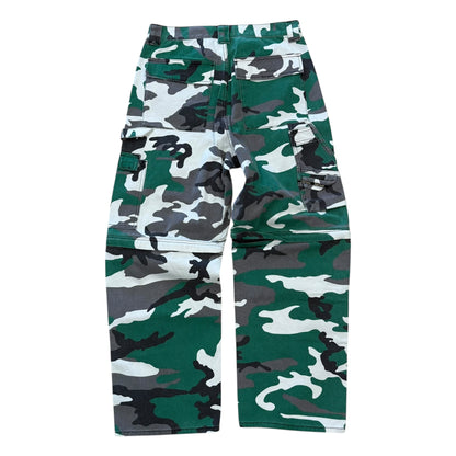 Zip-Off Utility Pants - Green Camo