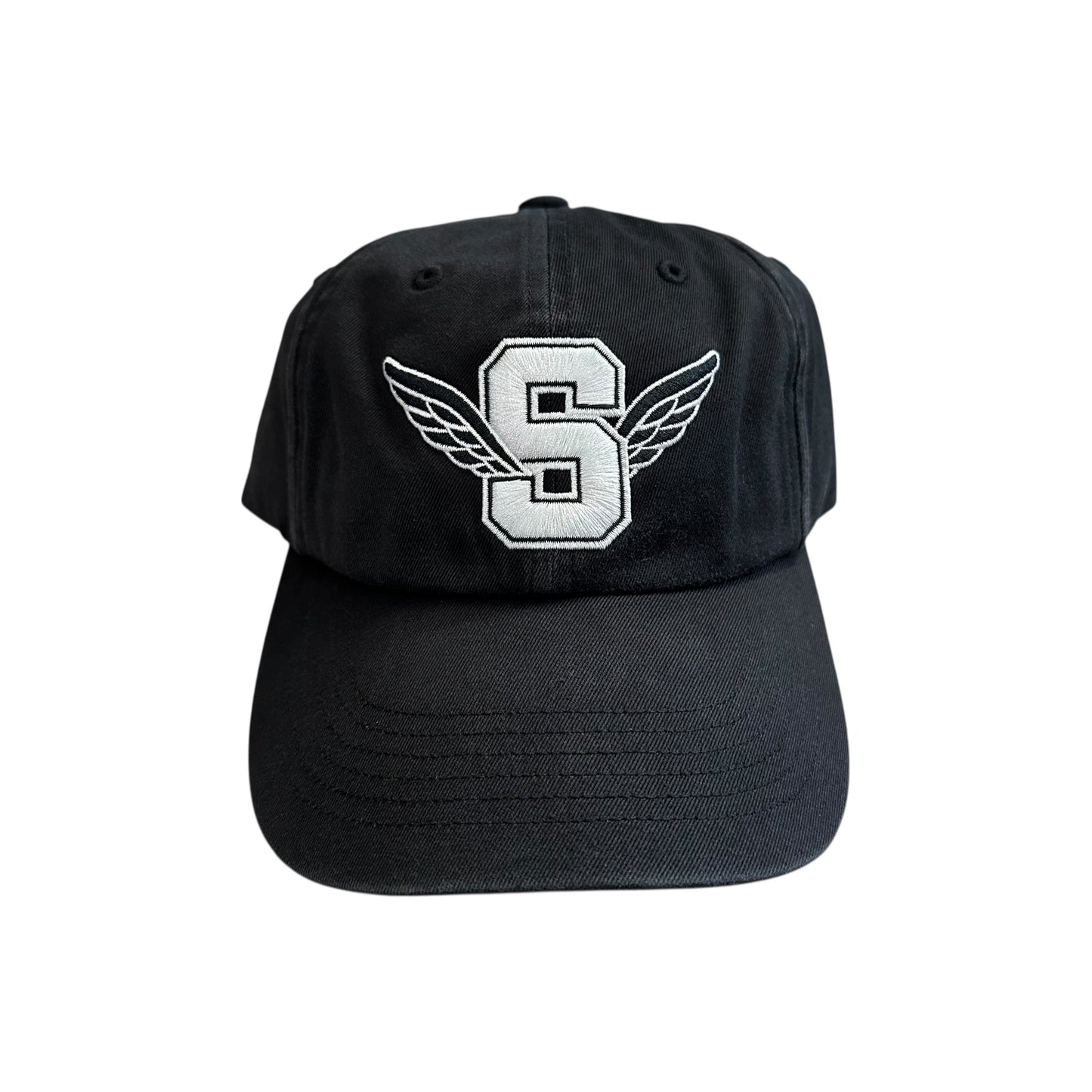 S Logo Wing Logo 6-Panel - Black