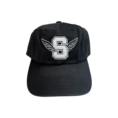 S Logo Wing Logo 6-Panel - Black