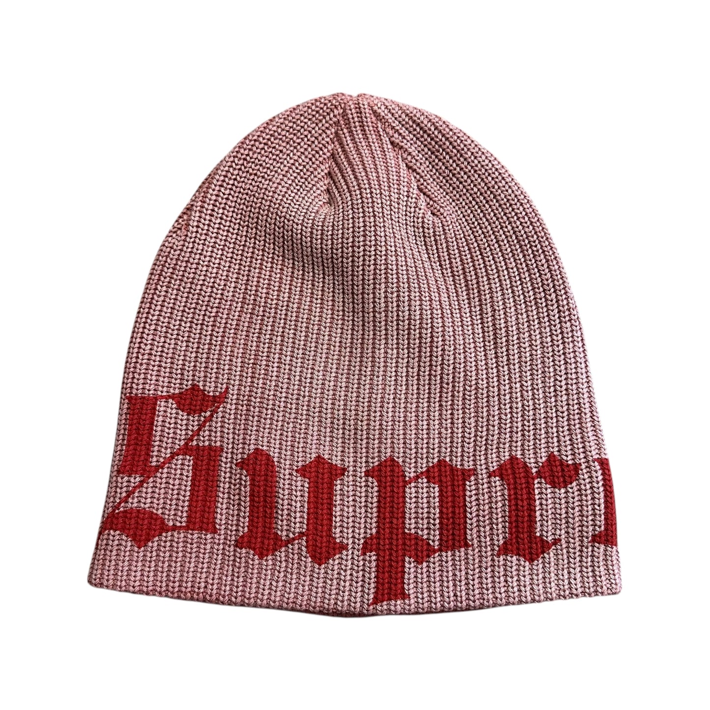 Old English Printed Beanie - Red