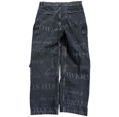 Martine Rose Denim Cargo Pant - Black