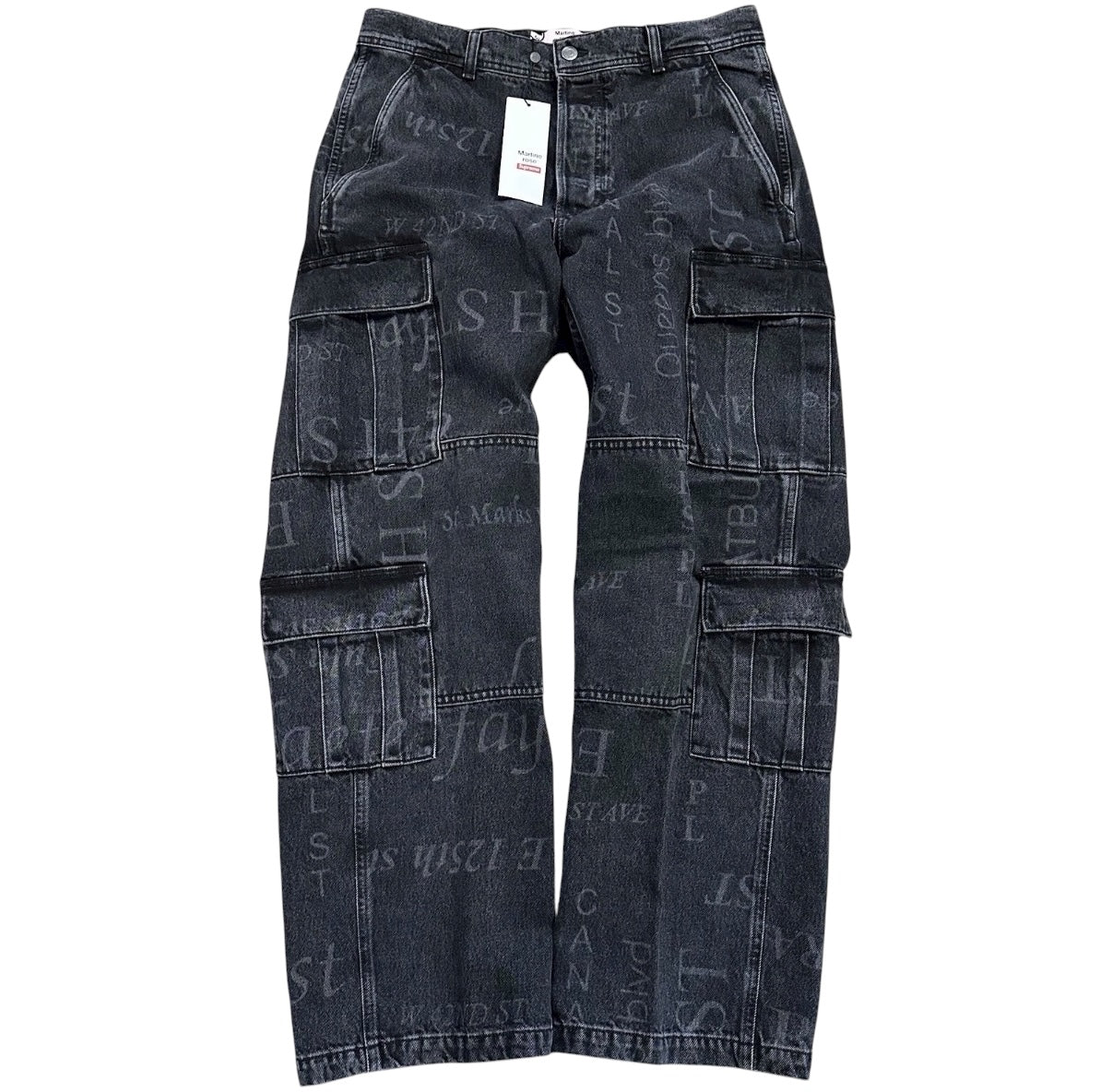 Martine Rose Denim Cargo Pant - Black