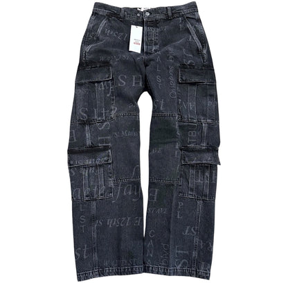 Martine Rose Denim Cargo Pant - Black