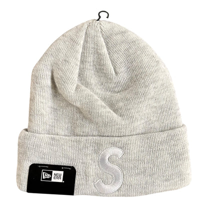 New Era S Logo Beanie (FW24) - Heather Grey