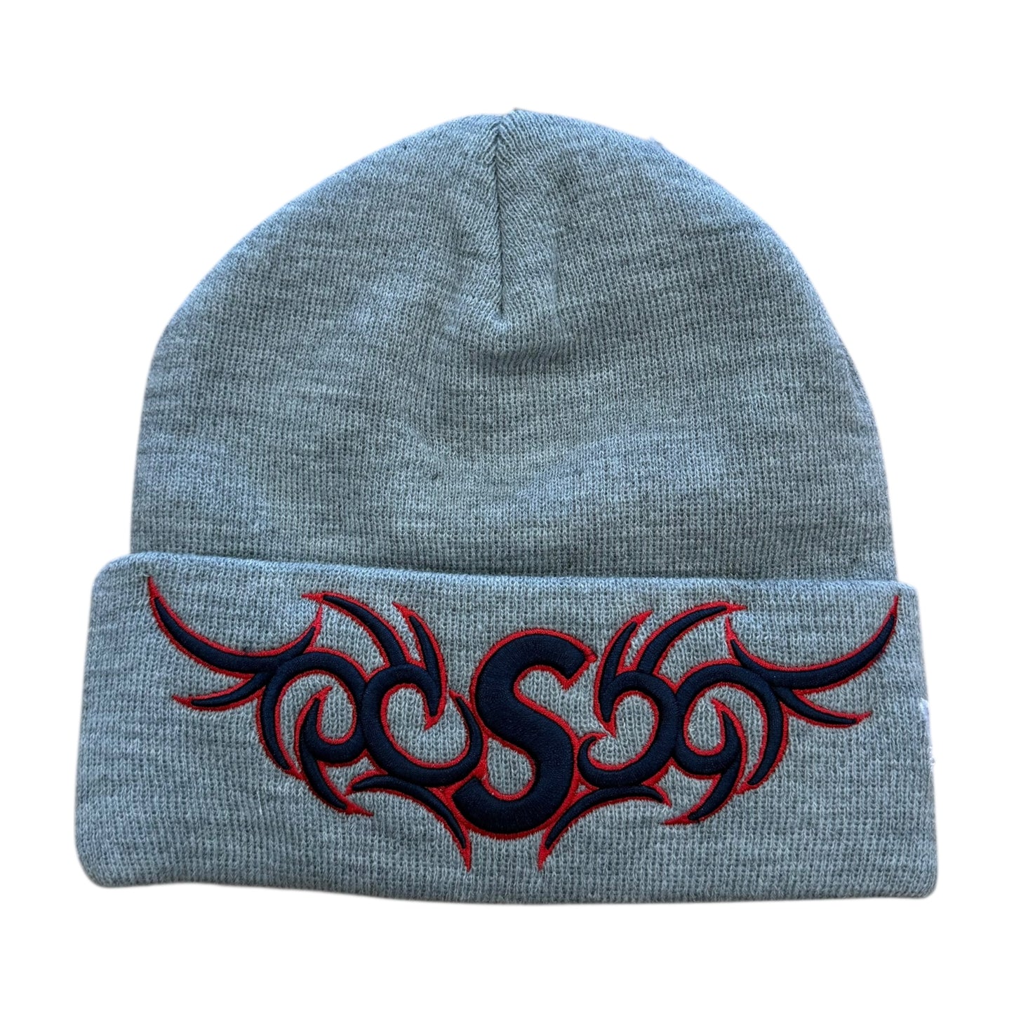 New Era Tribal S Logo Beanie - Grey