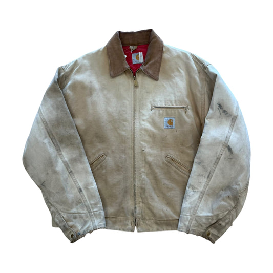 Thrashed Carhartt Detroit Jacket - Light Tan