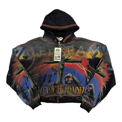 Damned Big Zip Up Hoodie - Black