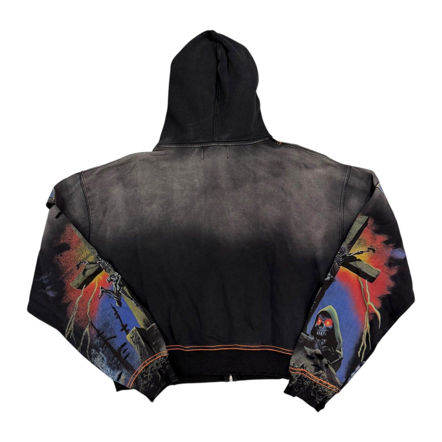 Damned Big Zip Up Hoodie - Black