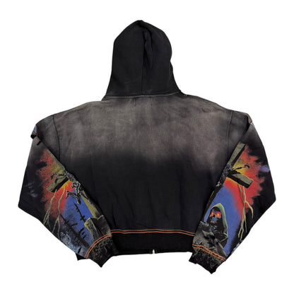 Damned Big Zip Up Hoodie - Black