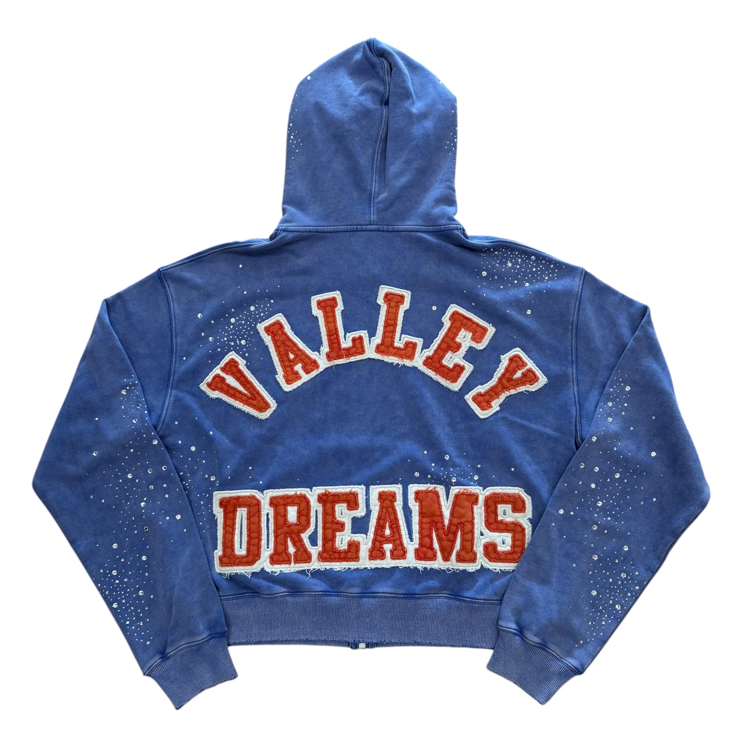 Sea Clustered Zip Up Hoodie - Blue