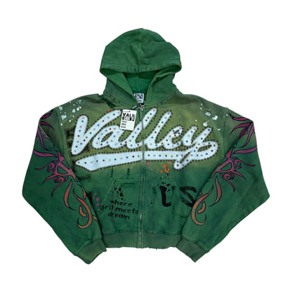 Inferno Zip Up Hoodie - Green