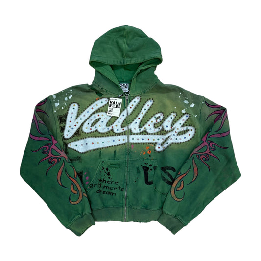 Inferno Zip Up Hoodie - Green