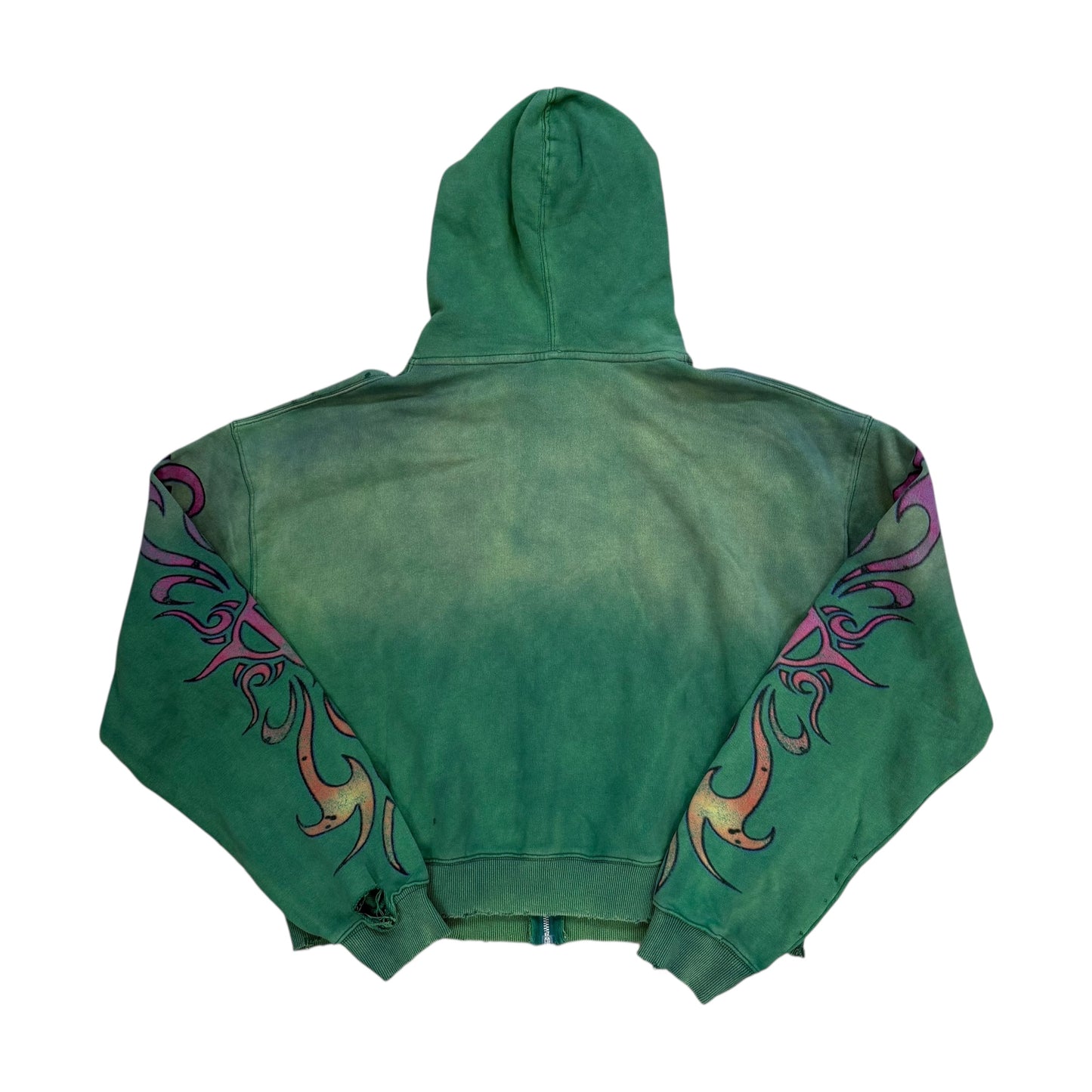 Inferno Zip Up Hoodie - Green