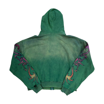 Inferno Zip Up Hoodie - Green