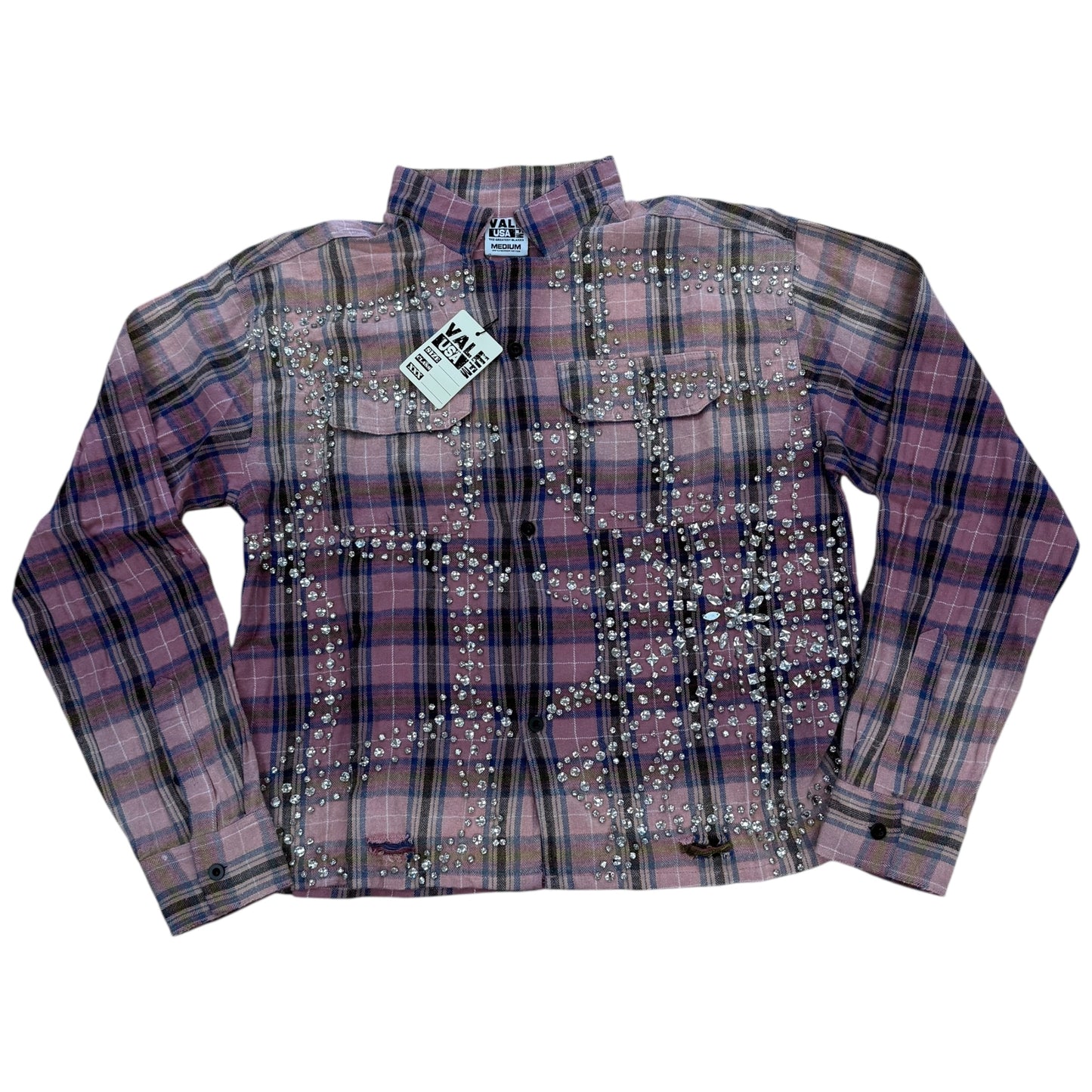 Piggy Bank Flannel - Pink