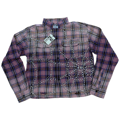 Piggy Bank Flannel - Pink