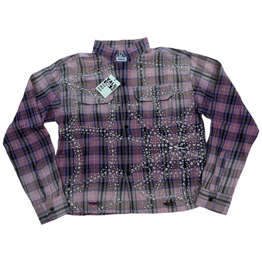 Piggy Bank Flannel - Pink
