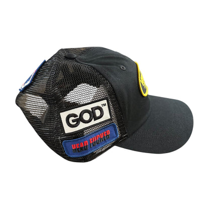 Hysteric Glamour Vanson Leather Mesh Back 6-Panel - Black